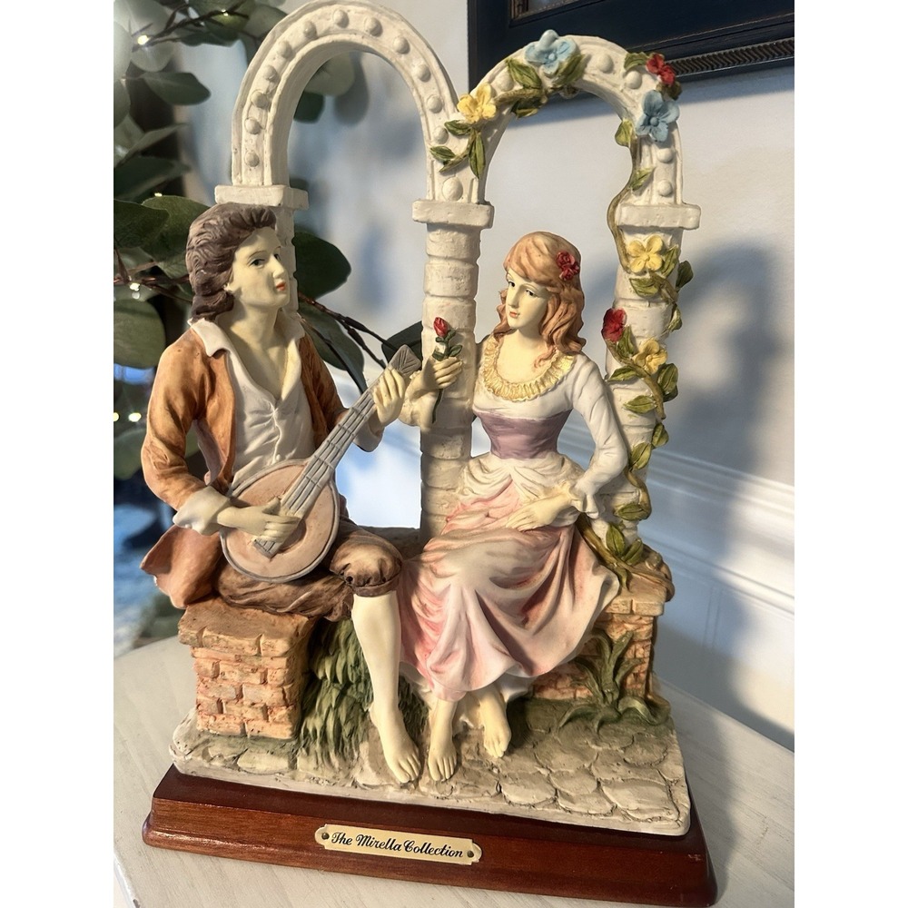 The Mirella Collection Romantic Garden Figurine Couple Under Arches 11"
